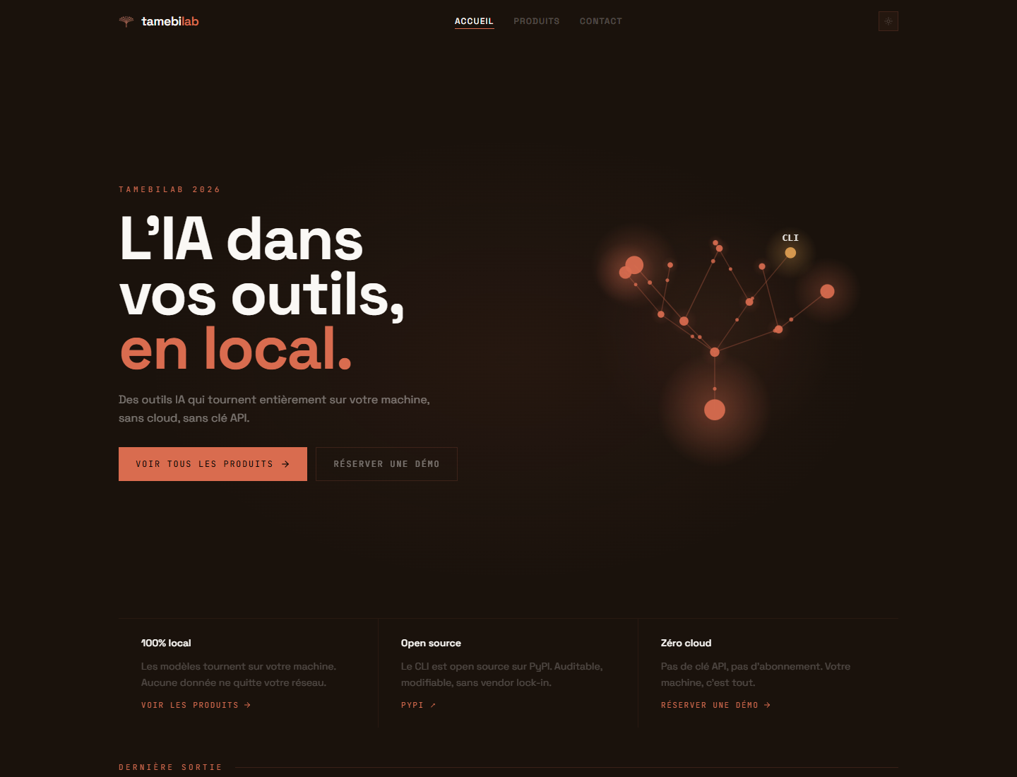 Tamebi AI Lab homepage screenshot